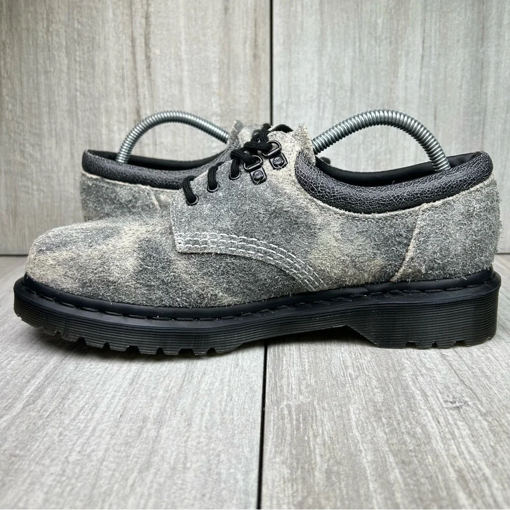 NEW Dr. Martens Docs 8053 Gray Stonewashed Suede Oxfords Men's Size 8 Wmns 9